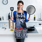 New Zealand Tui Bird Christmas Apron Pohutukawa Xmas Tree Meri Kirihimete
