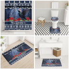New Zealand Tui Bird Christmas Bathroom Set Pohutukawa Xmas Tree Meri Kirihimete