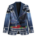 New Zealand Tui Bird Christmas Blazer Pohutukawa Xmas Tree Meri Kirihimete
