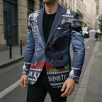 New Zealand Tui Bird Christmas Blazer Pohutukawa Xmas Tree Meri Kirihimete