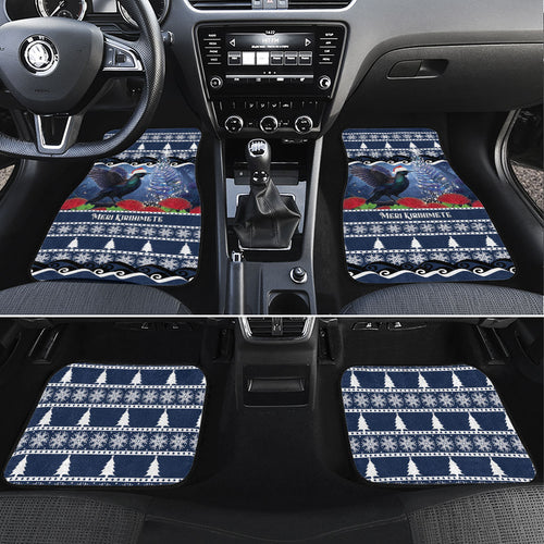 New Zealand Tui Bird Christmas Car Mats Pohutukawa Xmas Tree Meri Kirihimete