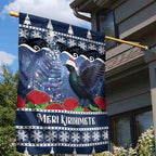 New Zealand Tui Bird Christmas Garden Flag Pohutukawa Xmas Tree Meri Kirihimete