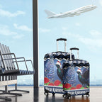New Zealand Tui Bird Christmas Luggage Cover Pohutukawa Xmas Tree Meri Kirihimete