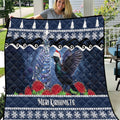 New Zealand Tui Bird Christmas Quilt Pohutukawa Xmas Tree Meri Kirihimete