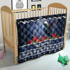 New Zealand Tui Bird Christmas Quilt Pohutukawa Xmas Tree Meri Kirihimete