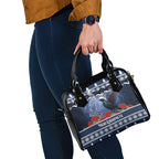 New Zealand Tui Bird Christmas Shoulder Handbag Pohutukawa Xmas Tree Meri Kirihimete