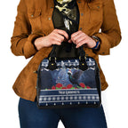 New Zealand Tui Bird Christmas Shoulder Handbag Pohutukawa Xmas Tree Meri Kirihimete