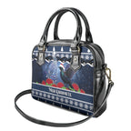 New Zealand Tui Bird Christmas Shoulder Handbag Pohutukawa Xmas Tree Meri Kirihimete