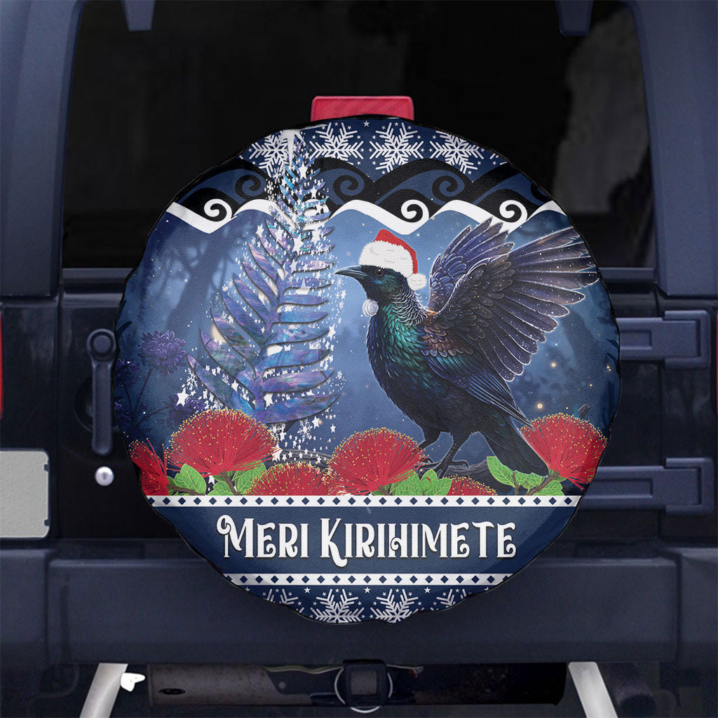 New Zealand Tui Bird Christmas Spare Tire Cover Pohutukawa Xmas Tree Meri Kirihimete
