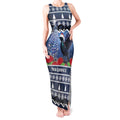 New Zealand Tui Bird Christmas Tank Maxi Dress Pohutukawa Xmas Tree Meri Kirihimete