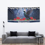 New Zealand Tui Bird Christmas Tapestry Pohutukawa Xmas Tree Meri Kirihimete