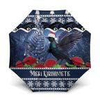 New Zealand Tui Bird Christmas Umbrella Pohutukawa Xmas Tree Meri Kirihimete