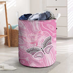 Australia Breast Cancer Awareness Laundry Basket Butterfly Pink Ribbon Aboriginal Art