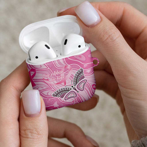Australia Breast Cancer Awareness AirPods Case Butterfly Pink Ribbon Aboriginal Art