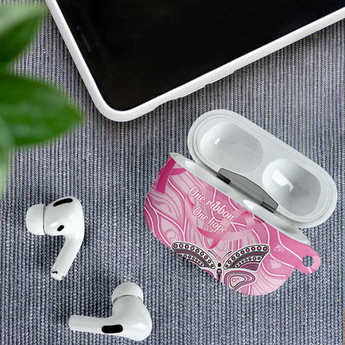 Australia Breast Cancer Awareness AirPods Case Butterfly Pink Ribbon Aboriginal Art