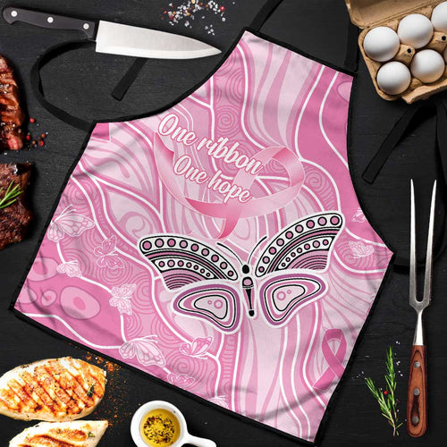 Australia Breast Cancer Awareness Apron Butterfly Pink Ribbon Aboriginal Art