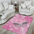Australia Breast Cancer Awareness Area Rug Butterfly Pink Ribbon Aboriginal Art