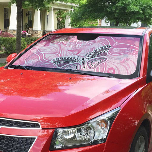 Australia Breast Cancer Awareness Auto Sun Shade Butterfly Pink Ribbon Aboriginal Art