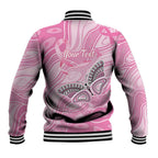 Australia Breast Cancer Awareness Personalised Baseball Jacket Butterfly Pink Ribbon Aboriginal Art