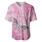 Australia Breast Cancer Awareness Personalised Baseball Jersey Butterfly Pink Ribbon Aboriginal Art