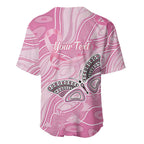 Australia Breast Cancer Awareness Personalised Baseball Jersey Butterfly Pink Ribbon Aboriginal Art