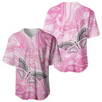 Australia Breast Cancer Awareness Personalised Baseball Jersey Butterfly Pink Ribbon Aboriginal Art