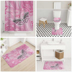 Australia Breast Cancer Awareness Bathroom Set Butterfly Pink Ribbon Aboriginal Art