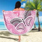 Australia Breast Cancer Awareness Beach Blanket Butterfly Pink Ribbon Aboriginal Art
