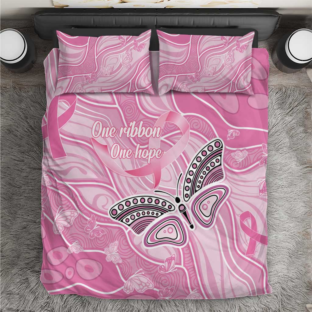 Australia Breast Cancer Awareness Bedding Set Butterfly Pink Ribbon Aboriginal Art