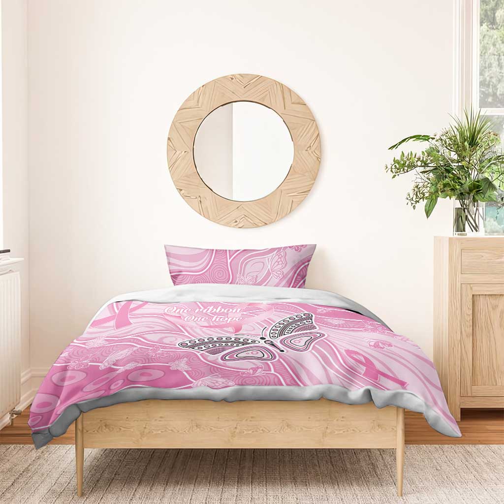 Australia Breast Cancer Awareness Bedding Set Butterfly Pink Ribbon Aboriginal Art