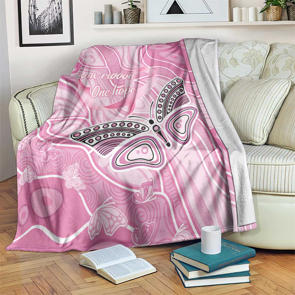 Australia Breast Cancer Awareness Blanket Butterfly Pink Ribbon Aboriginal Art