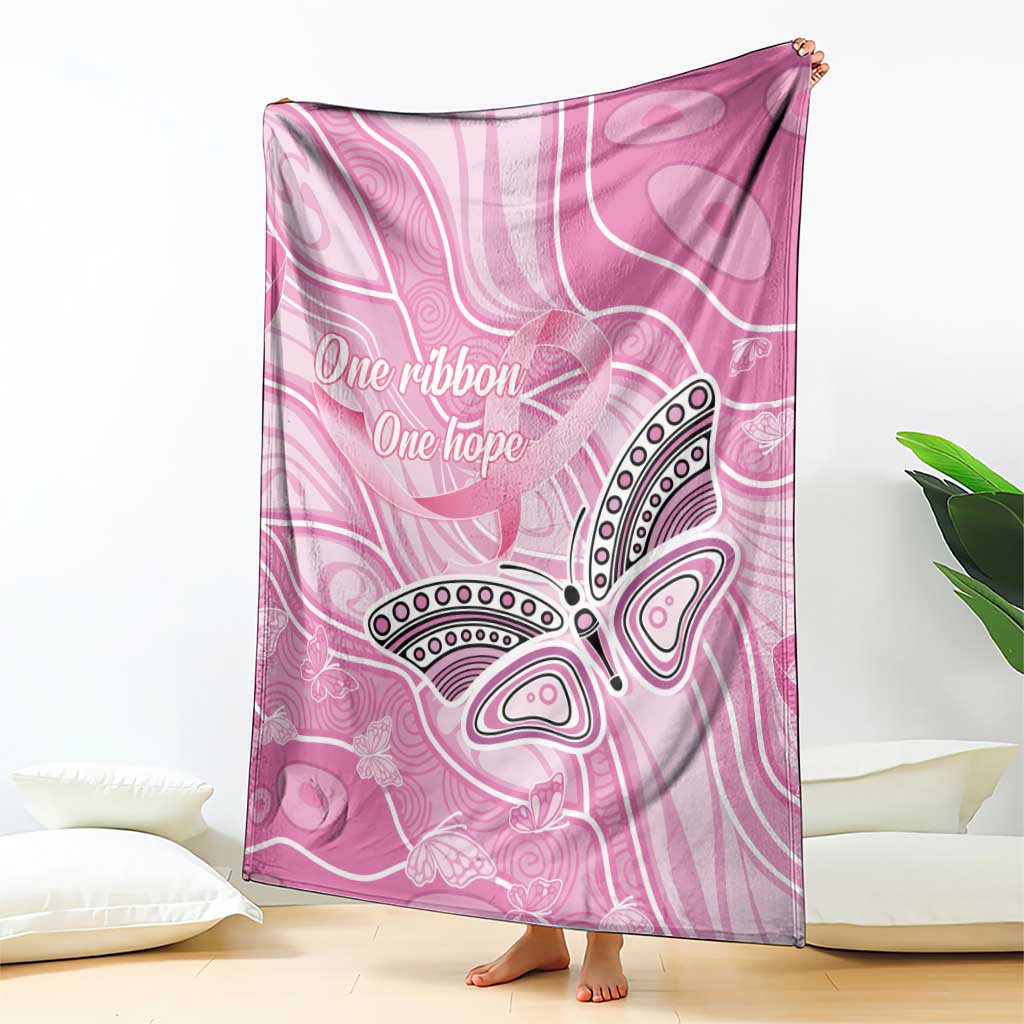 Australia Breast Cancer Awareness Blanket Butterfly Pink Ribbon Aboriginal Art