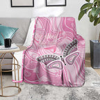 Australia Breast Cancer Awareness Blanket Butterfly Pink Ribbon Aboriginal Art