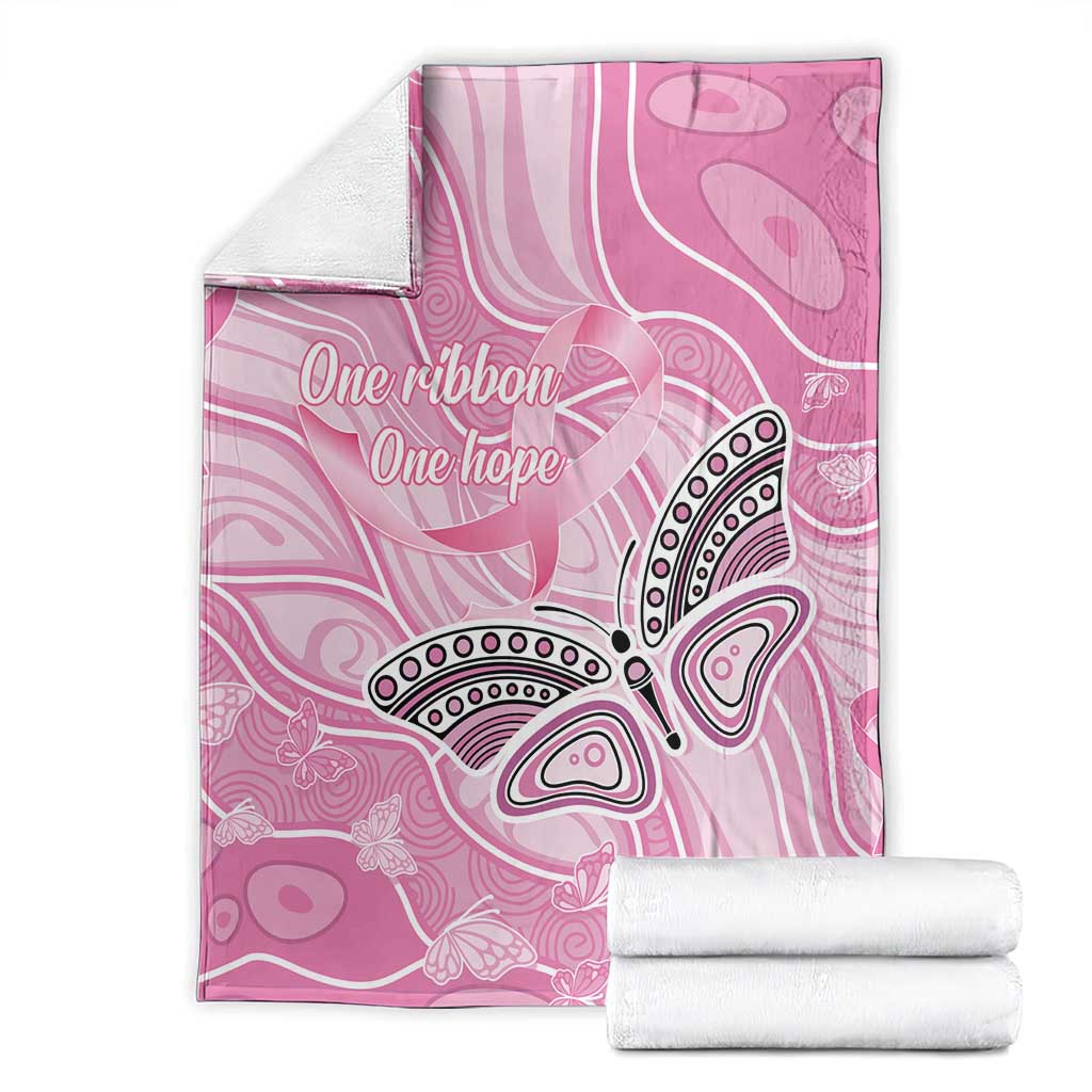 Australia Breast Cancer Awareness Blanket Butterfly Pink Ribbon Aboriginal Art