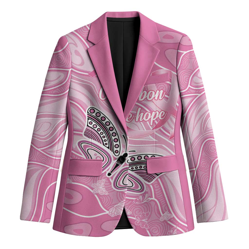 Australia Breast Cancer Awareness Personalised Blazer Butterfly Pink Ribbon Aboriginal Art