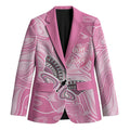 Australia Breast Cancer Awareness Personalised Blazer Butterfly Pink Ribbon Aboriginal Art
