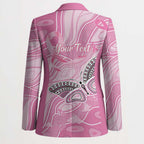 Australia Breast Cancer Awareness Personalised Blazer Butterfly Pink Ribbon Aboriginal Art