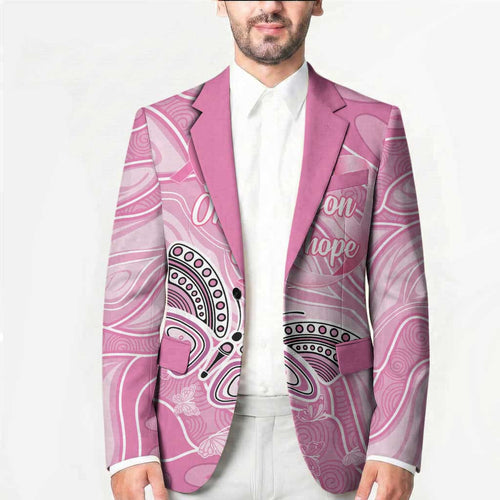 Australia Breast Cancer Awareness Personalised Blazer Butterfly Pink Ribbon Aboriginal Art