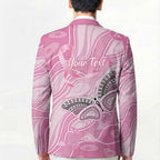 Australia Breast Cancer Awareness Personalised Blazer Butterfly Pink Ribbon Aboriginal Art
