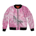 Australia Breast Cancer Awareness Personalised Bomber Jacket Butterfly Pink Ribbon Aboriginal Art