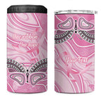 Australia Breast Cancer Awareness Personalised 4 in 1 Can Cooler Tumbler Butterfly Pink Ribbon Aboriginal Art