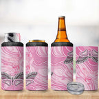 Australia Breast Cancer Awareness Personalised 4 in 1 Can Cooler Tumbler Butterfly Pink Ribbon Aboriginal Art