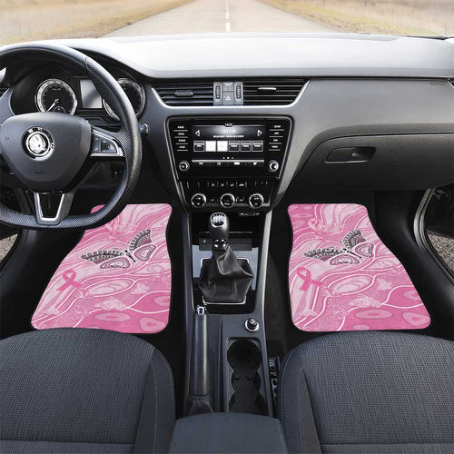 Australia Breast Cancer Awareness Personalised Car Mats Butterfly Pink Ribbon Aboriginal Art