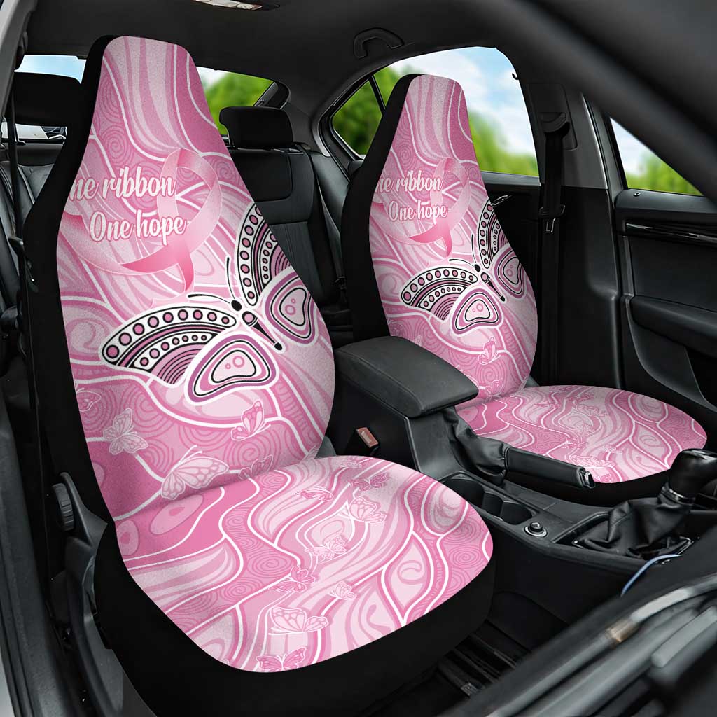 Australia Breast Cancer Awareness Car Seat Cover Butterfly Pink Ribbon Aboriginal Art