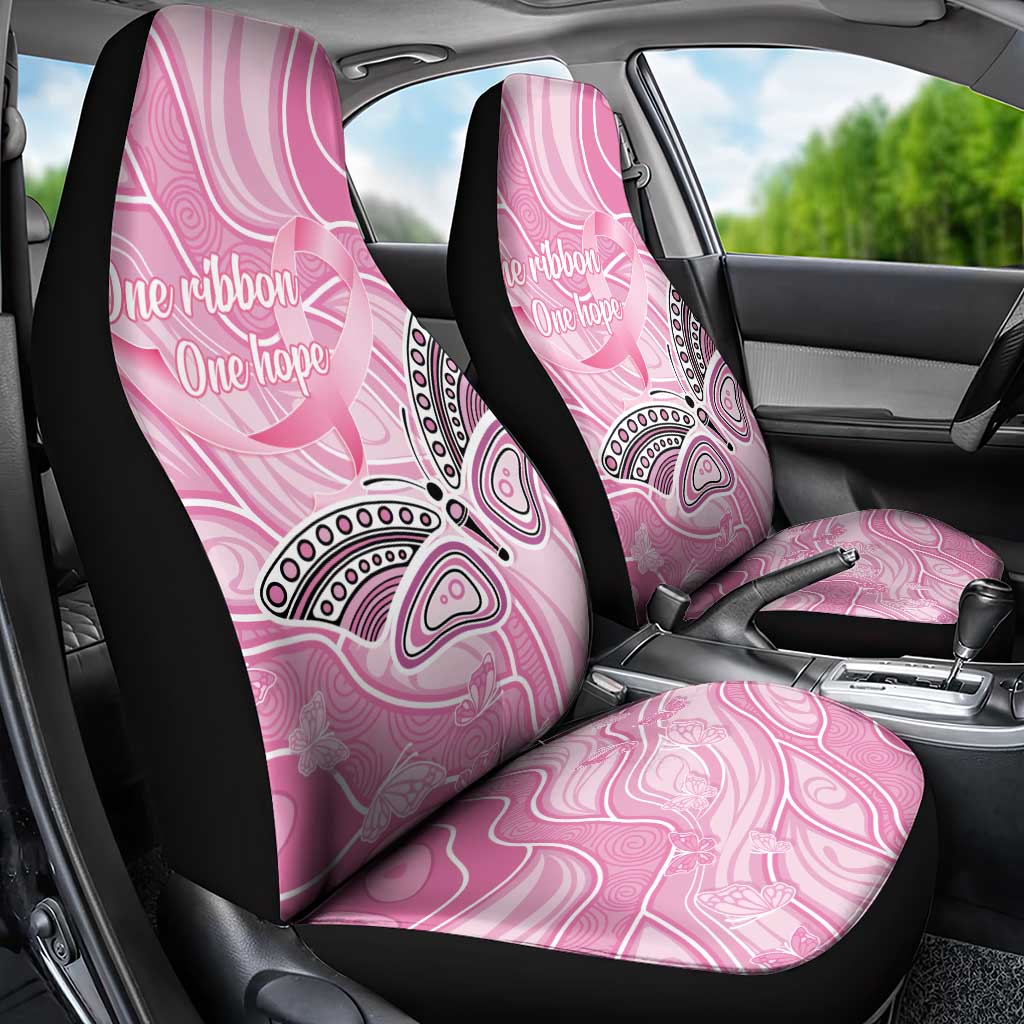 Australia Breast Cancer Awareness Car Seat Cover Butterfly Pink Ribbon Aboriginal Art