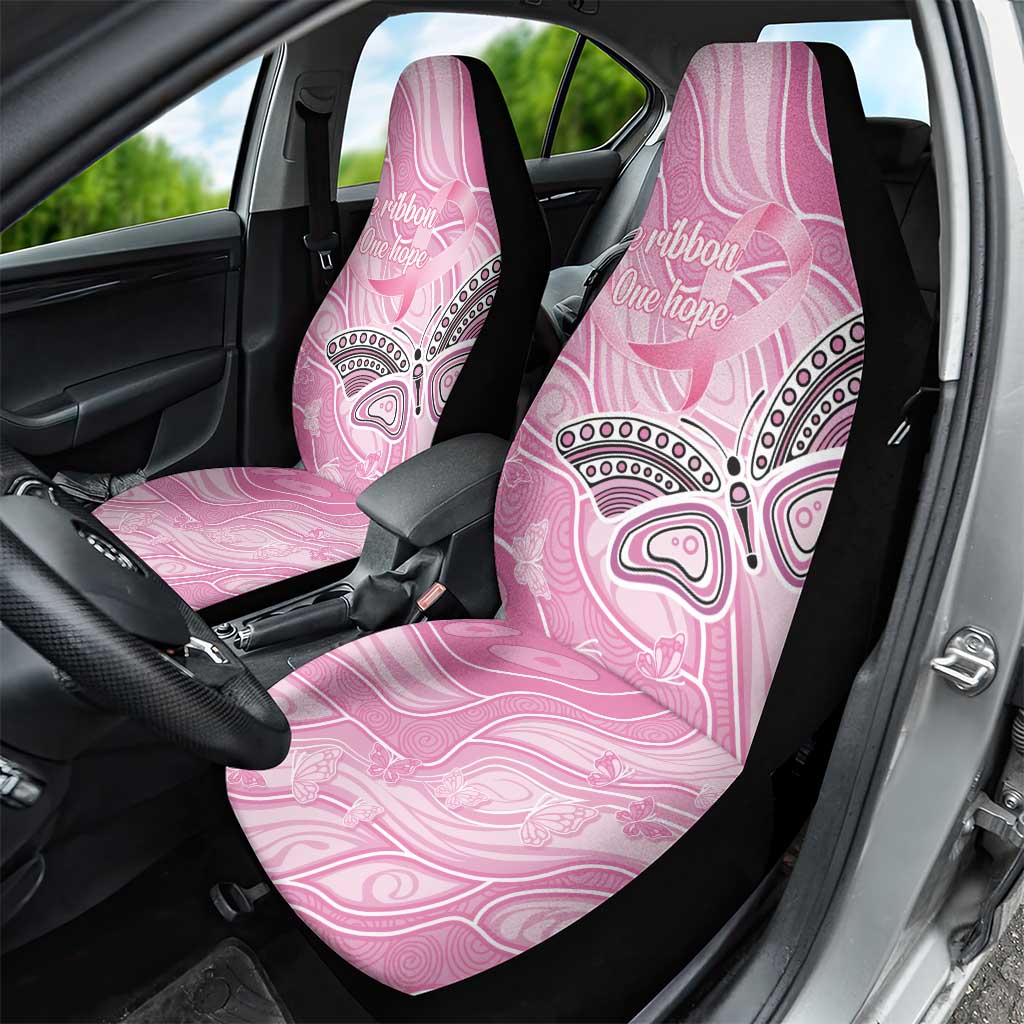 Australia Breast Cancer Awareness Car Seat Cover Butterfly Pink Ribbon Aboriginal Art