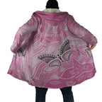 Australia Breast Cancer Awareness Personalised Cloak Butterfly Pink Ribbon Aboriginal Art