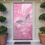 Australia Breast Cancer Awareness Personalised Door Cover Butterfly Pink Ribbon Aboriginal Art