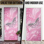 Australia Breast Cancer Awareness Personalised Door Cover Butterfly Pink Ribbon Aboriginal Art