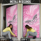 Australia Breast Cancer Awareness Personalised Door Cover Butterfly Pink Ribbon Aboriginal Art